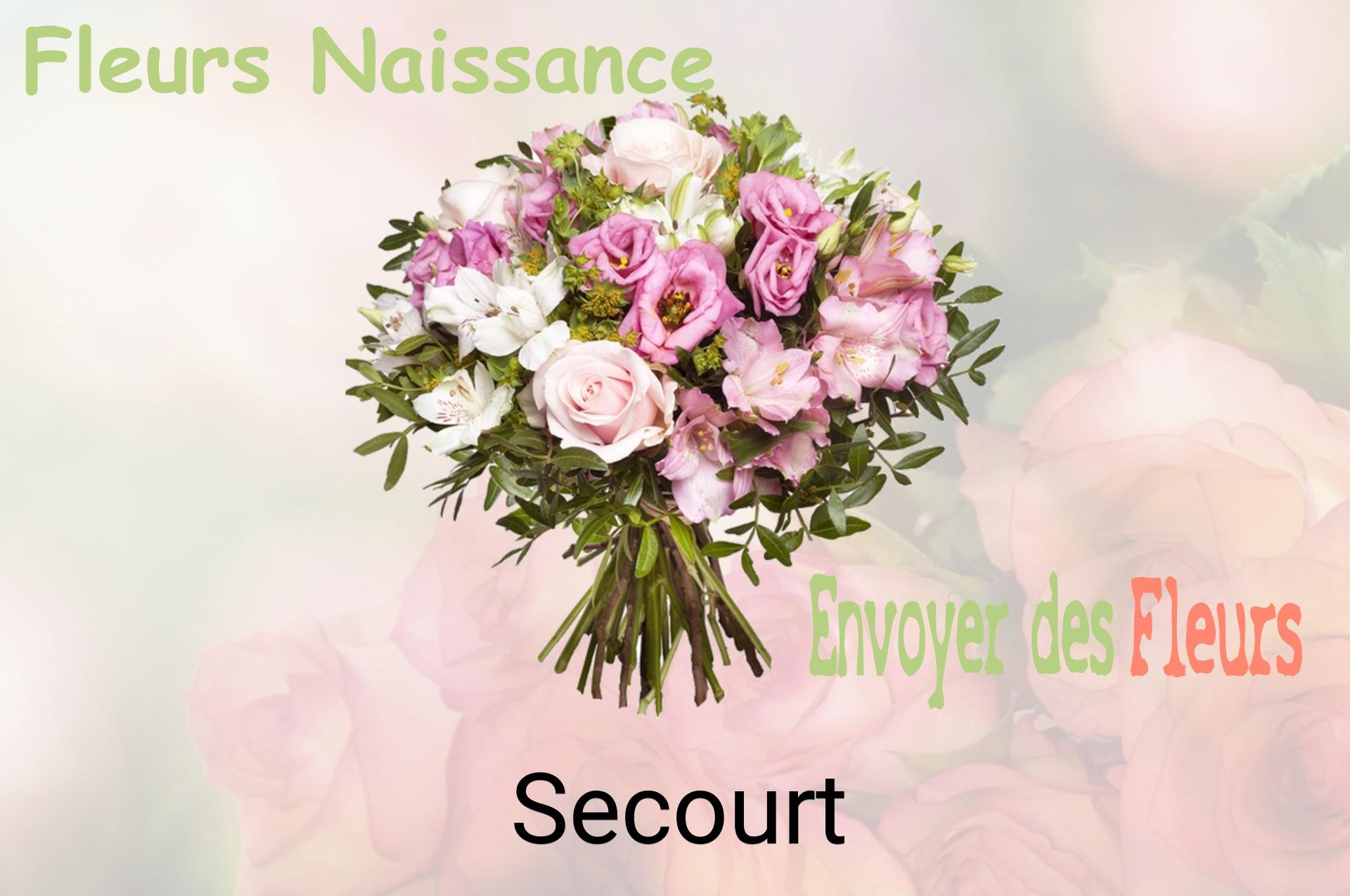 Bouquet de fleurs de naissance livré à Secourt