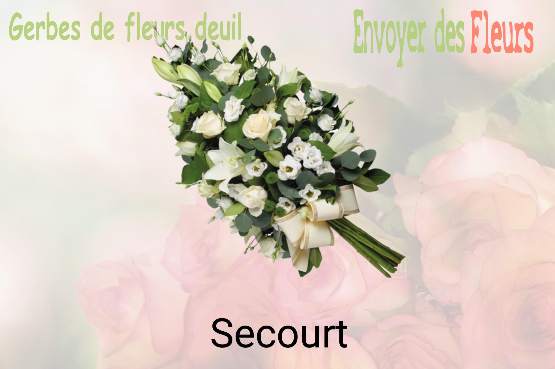 Gerbe de fleurs de deuil livrée à Secourt